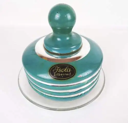 Alte Butterdose Glas Isolier Dose 50er 60er DDR Isola Selberreif Retro Look