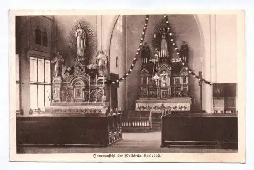 Ak Innenansicht der Hofkirche Karlsbad 1931