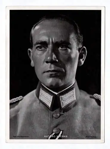 Trading Card Fotodruck Mathias Wieman Schauspieler Autogrammkarte Ross Verlag