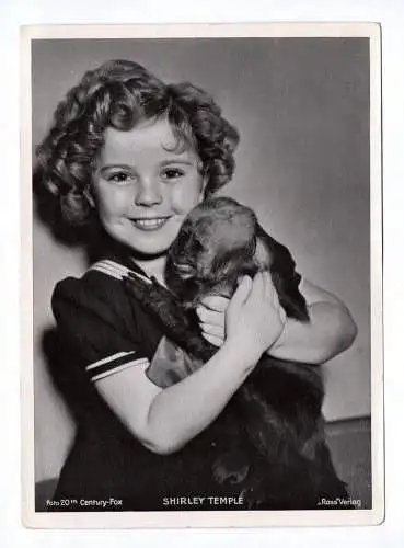 Trading Card Fotodruck Shirley Temple mit Affen Ross Verlag