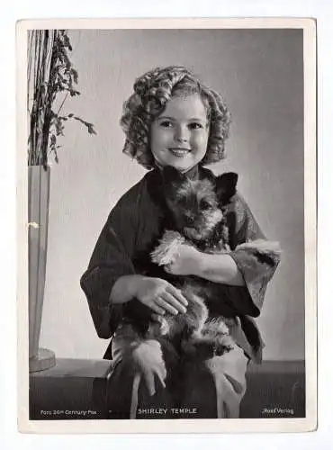Fotodruck 20th Century Fox Shirley Temple mit kleinem Hund Trading Card