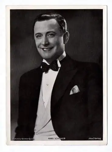 Hans Söhnker Ross Verlag Schauspieler Trading Card Fotodruck
