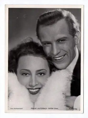 Fotodruck Frauke Lauterbach und Viktor Staal Schauspieler Trading Card