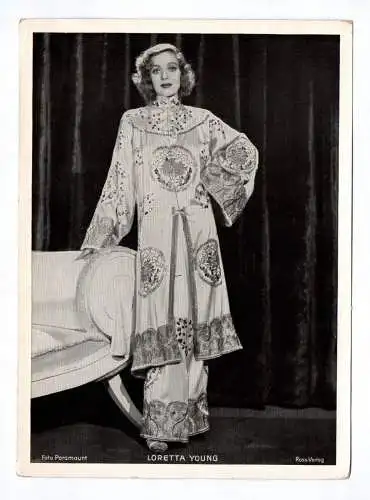 Loretta Young Fotodruck Autogrammkarte Paramount Ross Verlag Trading Card