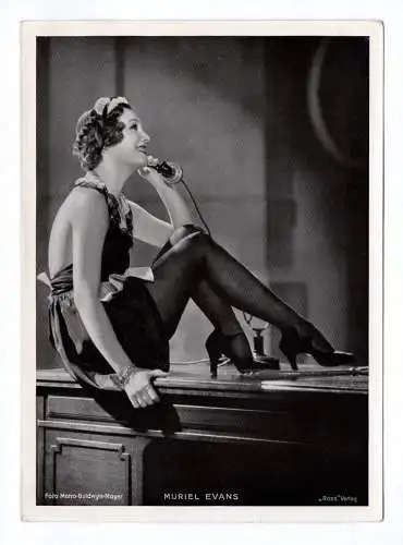 Autogrammkarte Muriel Evans Ross Verlag Trading Card