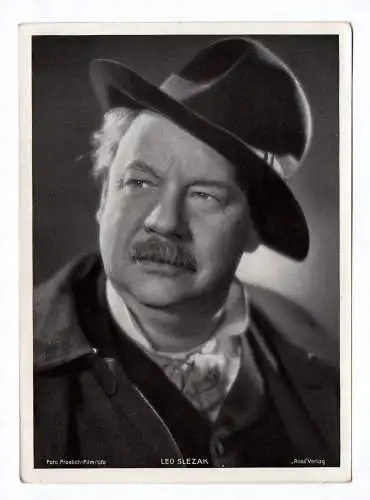 Ross Verlag Trading Card Leo Slezak Schauspieler Fotodruck Autogrammkarte