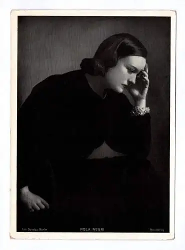 Autogrammkarte Pola Negri Schauspieler Ross Verlag Trading Card