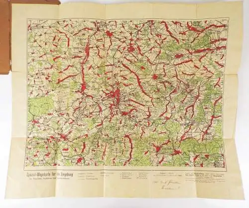 Alte Landkarte Zwickau Umgebung Spezial Wegekarte Paul Wiebach Halle Saale 1900