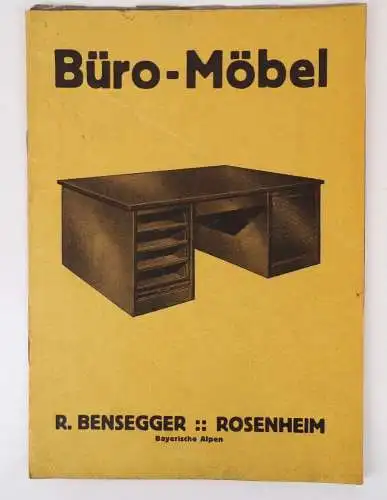 Alter Katalog Büro Möbel Bensegger Rosenheim 1930 er  