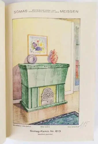 Altes Musterbuch SOMAG Öfen Meissen um 1930 Katalog Ausgabe 150