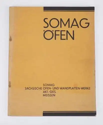 Altes Musterbuch SOMAG Öfen Meissen 1930 er Kachelofen Katalog