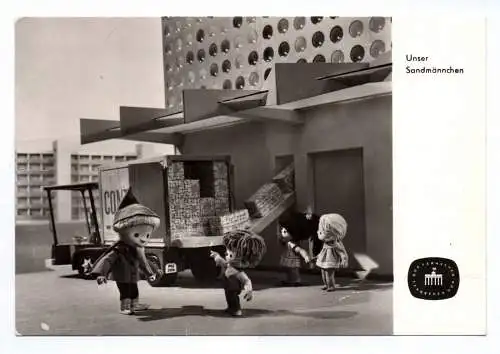 Ak Unser Sandmännchen 1972 Sandmann mit Kindern am Warenhaus