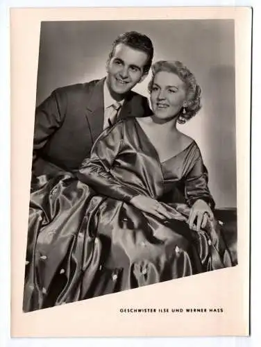 Fotodruck 1956 Geschwister Ilse und Werner Haas Trading Card