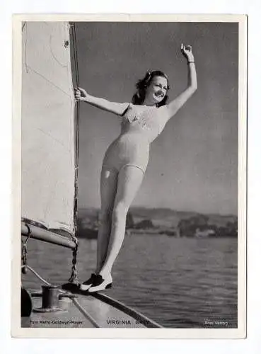 Virginia Grey Trading Card Ross Verlag Autogrammkarte Schauspieler