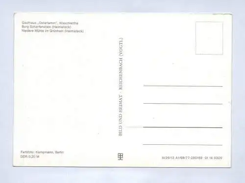 Ak Waschleithe Erzgebirge Heimateck 1977 Gasthaus Osterlamm