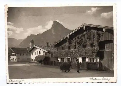 Ak Oberammergau Partie im Oberdorf 1943