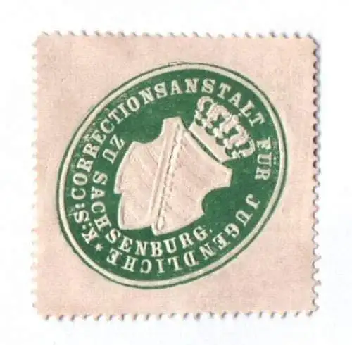 Vignette K.S. Correctionsanstalt für Jugendliche zu Sachsenburg Siegelmarke