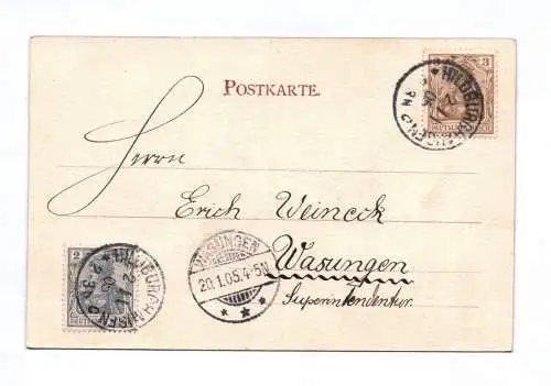 Ak Gruss aus Hildburghausen Technikum 1905