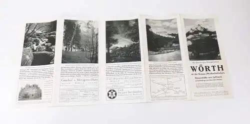 Altes Reise Prospekt Wörth an der Donau Walhallabahn um 1930