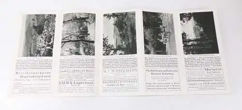 Altes Reise Prospekt Wörth an der Donau Walhallabahn um 1930