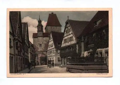 Künstler Ak Rothenburg ob der Tauber Rödergasse