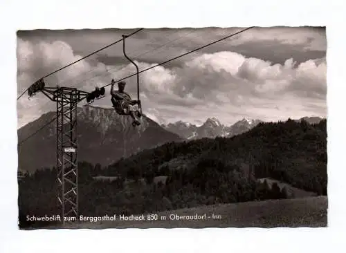 Foto Ak Schwebelift zum Berggasthof Hocheck Oberaudorf am Inn