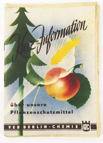 VEB Berlin Chemie Pfanzenschutzmittel Reklame Information 1956