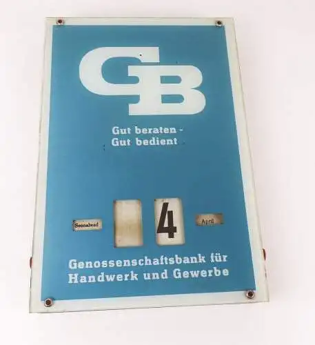 Alter Drehkalender Genossenschaftsbank für Handwerk und Gewerbe Kalender