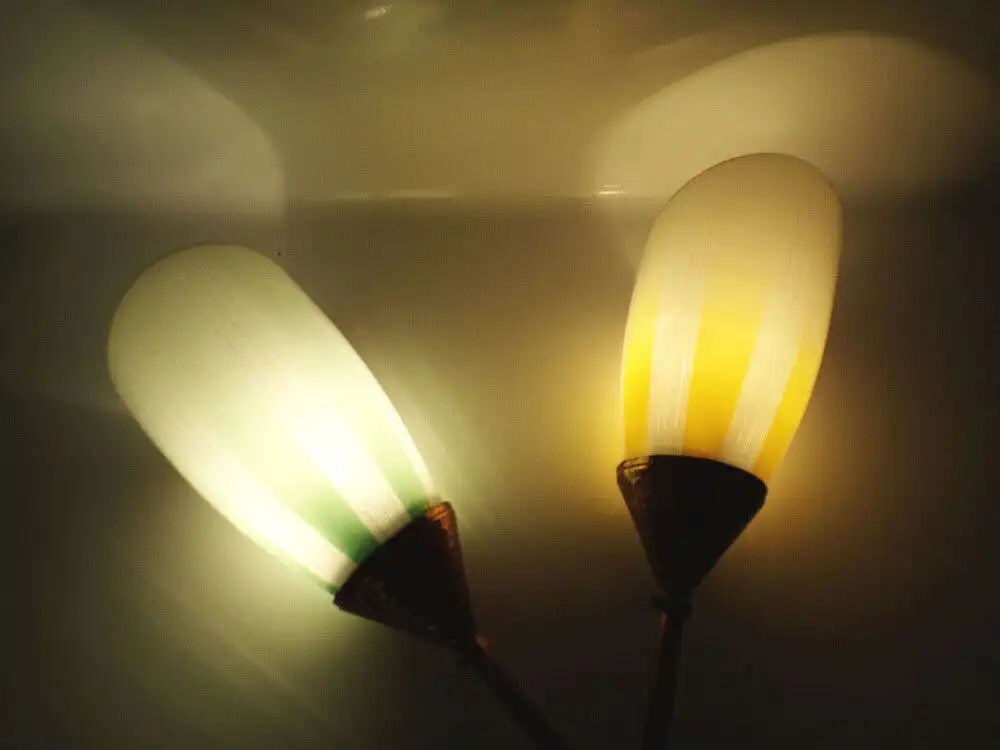 Alte Tütenlampe Wandlampe E27 Vintage 2flamige Lampe 0