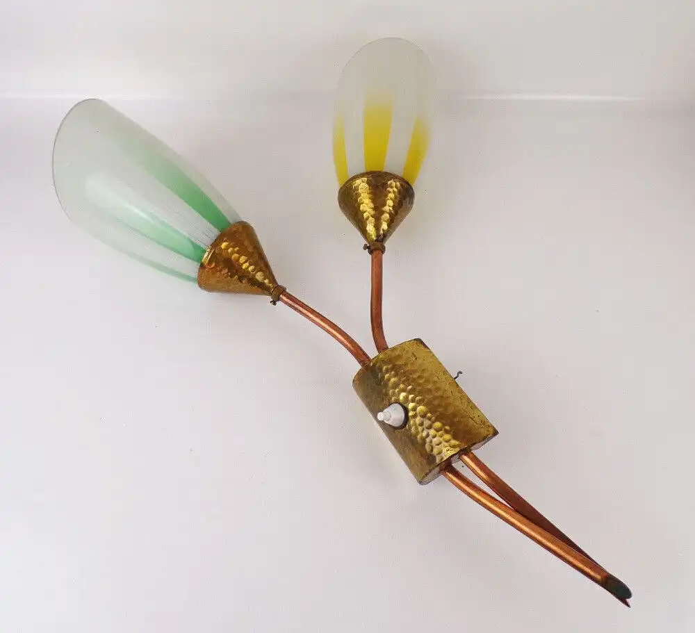 Alte Tütenlampe Wandlampe E27 Vintage 2flamige Lampe 10