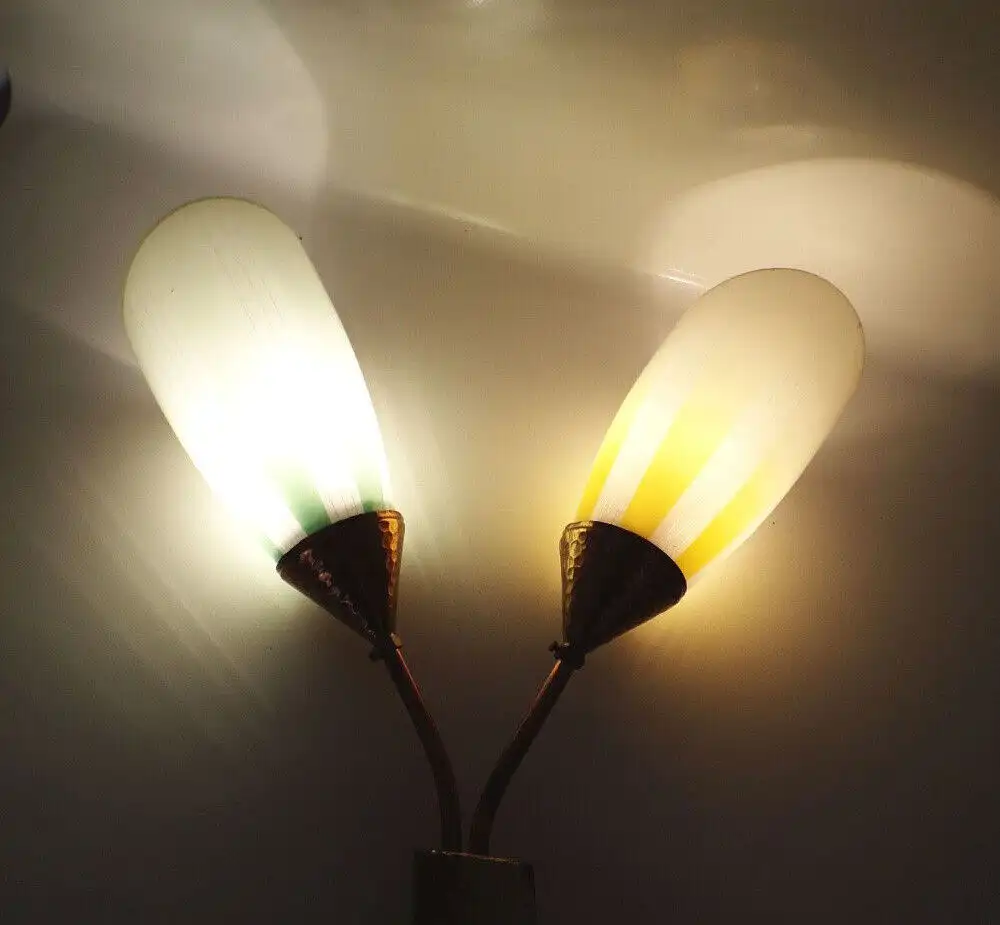 Alte Tütenlampe Wandlampe E27 Vintage 2flamige Lampe 4