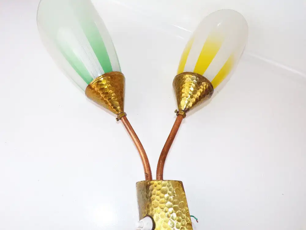 Alte Tütenlampe Wandlampe E27 Vintage 2flamige Lampe 9