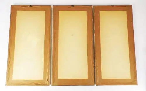 Aquarell Blumen Botanik Signiert 3 Stück Set Bilderrahmen