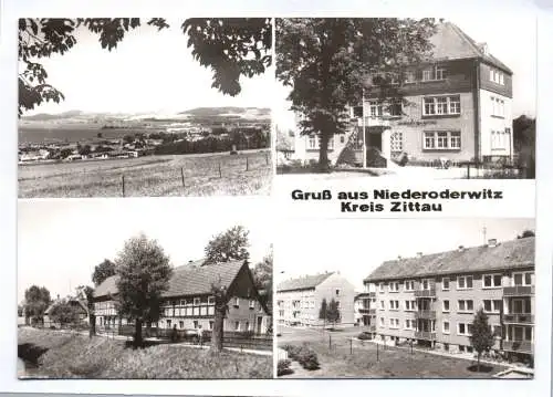 Ak Gruß aus Niederoderwitz 1980 Gemeindeverwaltung Teilansicht