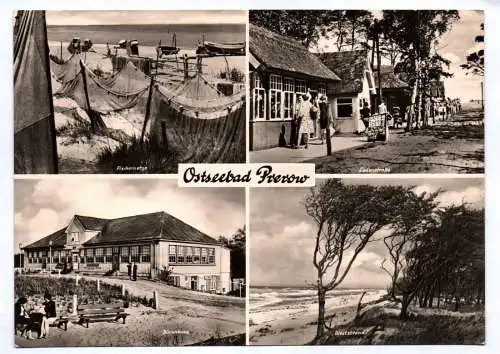 Ak Ostseebad Prerow Fischernetze Ladenstraße Dünenhaus Weststrand 1968