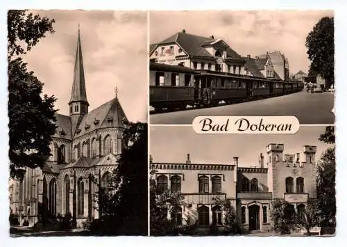 Ak Bad Doberan 1967 Klosterkirche Bäderbahn Molly Handwerker Genossenschaftsheim