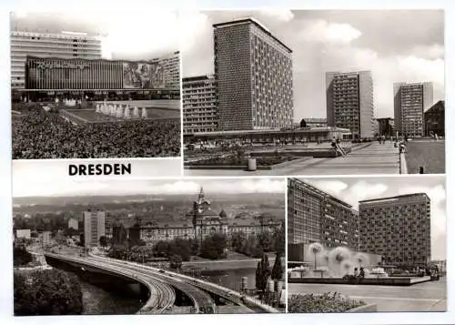 Ak Dresden 1973 Restaurant und Interhotel Bastei Newa Prager Straße