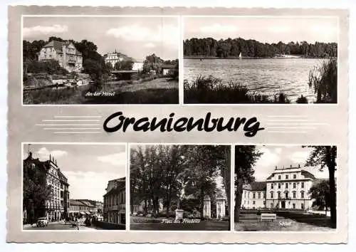 Ak Oranienburg An der Havel Am Lehnitzsee Stalinallee Schloß 1961