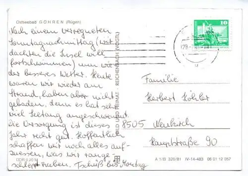 Ak Göhren Rügen Zeltplatz Strand Menschen 1981