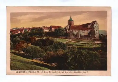 Ak Bergrothenfels A. M. mit Burg Rothenfels (jetzt deutsches Quickbornhaus)