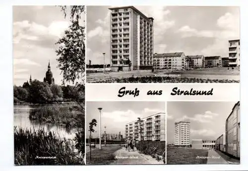 Ak Gruß aus Stralsund Knieperteich 1973 Kniepervorstadt