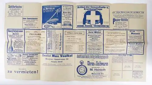 Programm Anzeiger Apollo Theater Junker Hönle um 1910 München