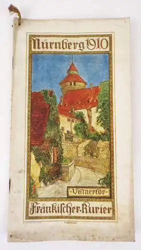Nürnberg 1910 Fränkischer Kurier Almanach Kalender Notizbuch