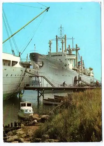 Foto Ak Rostock Schmarl Jugendtouristenhotel Traditionsschiff Typ Frieden 1982