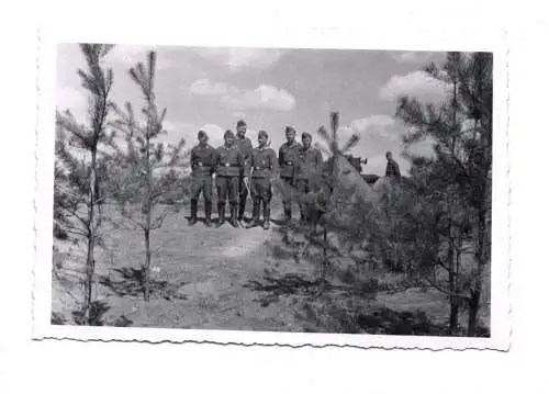 Foto deutsche Soldaten nahe Suwalki 2 Wk WW2