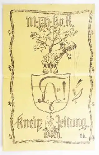Studentika Kneip Zeitung 1920