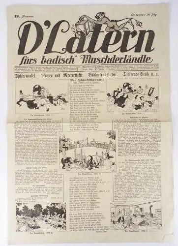 Baden Zeitung D Latern fürs badisch Muschderländle 1919 Nr 13