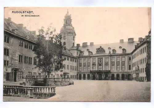 Ak Rudolstadt im Schlosshof 1908 Thüringen