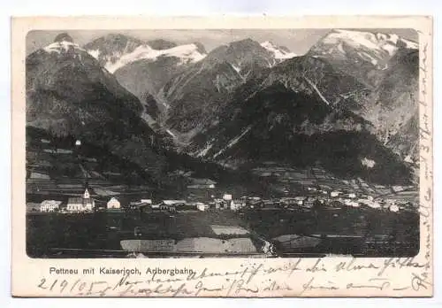 Ak Pettneu mit Kaiserjoch Arlbergbahn 1905 Österreich