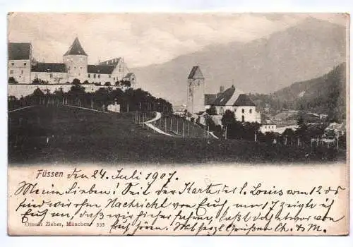 Künstler Ak Füssen 1907 Bayern